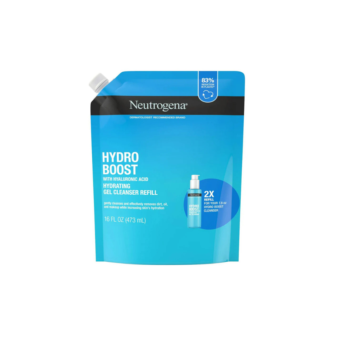 Neutrogena Hydro Boost Cleansing Gel, Fragrance Free, Refill Pouch