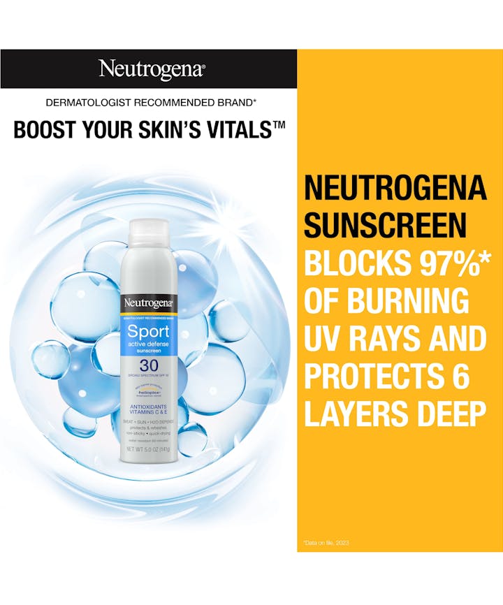Neutrogena® Sport Active Defense With Broad Spectrum Spf 30 Sunscreen Spray