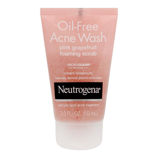 Oil-Free Acne Wash Pink Grapefruit Foaming Scrub - 4.2 oz