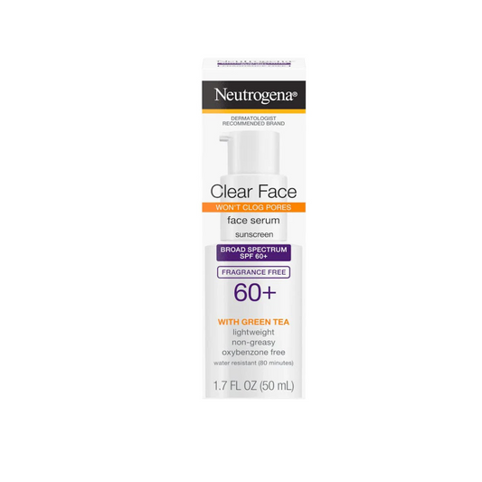 Neutrogena® Clear Face Serum Sunscreen With Green Tea Broad Spectrum SPF 60+ Fragrance Free