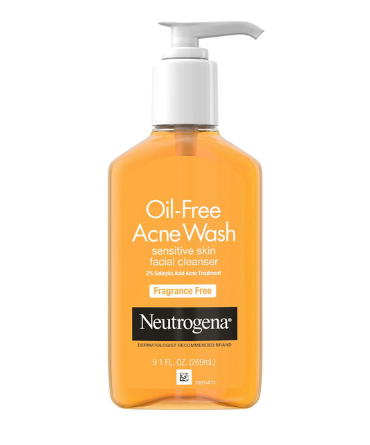 Neutrogena Oil-Free Acne Wash, Fragrance Free 9.1 FL. Oz
